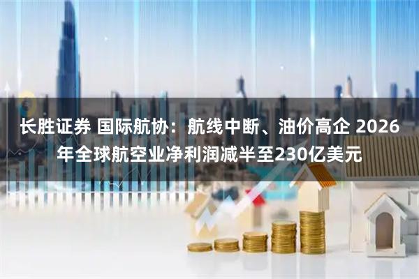长胜证券 国际航协：航线中断、油价高企 2026年全球航空业净利润减半至230亿美元