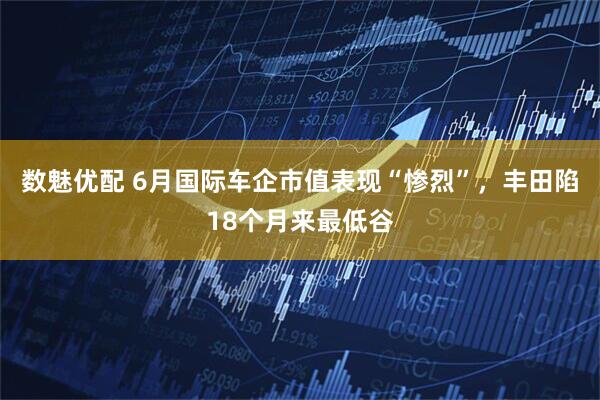 数魅优配 6月国际车企市值表现“惨烈”，丰田陷18个月来最低谷